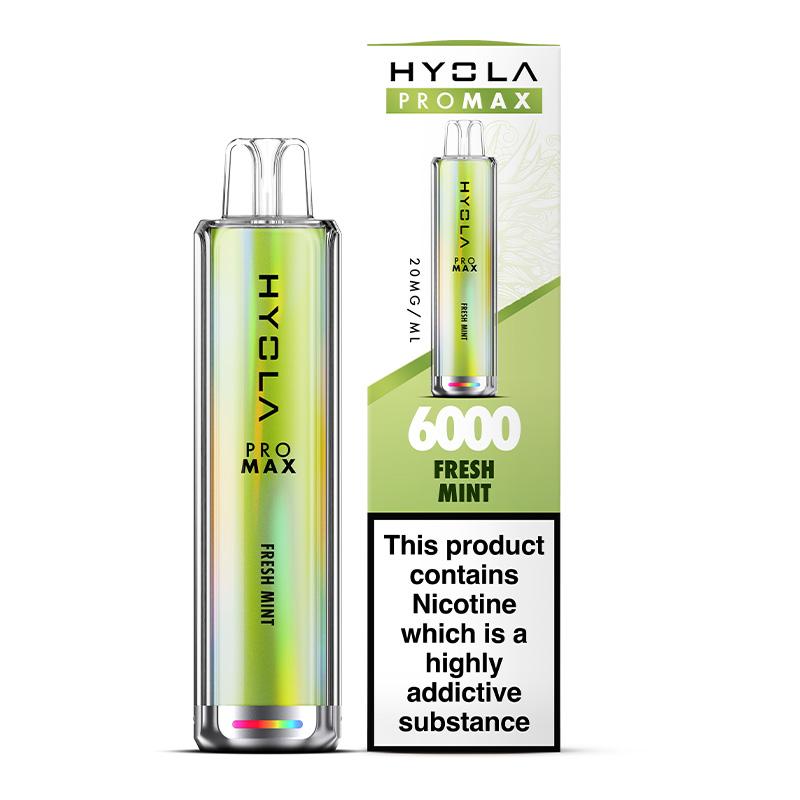 Hyola Pro Max 6000 Puffs Disposable Vape Box of 10 Fresh Mint
