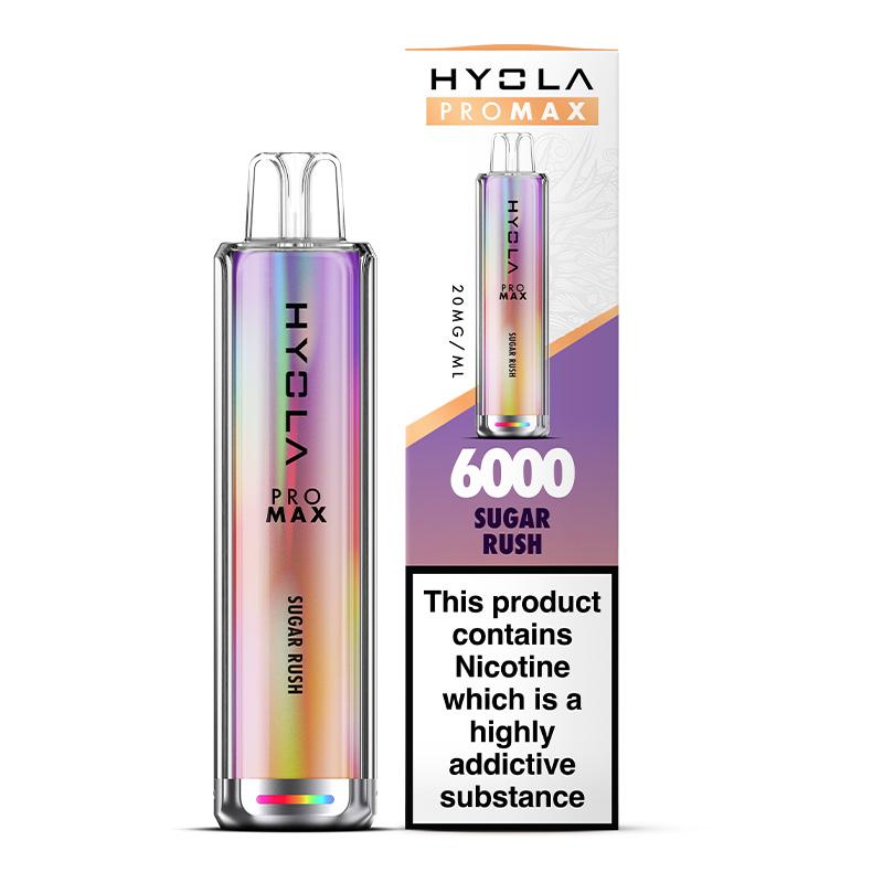 Hyola Pro Max 6000 Puffs Disposable Vape Box of 10 Sugar Rush