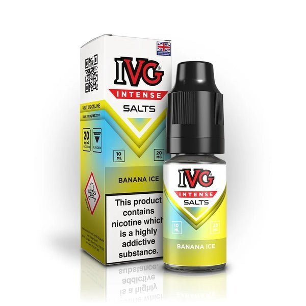 IVG Intense Nic Salts 10ml E - Liquid Pack of 10 Banana Ice