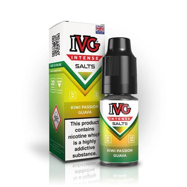 IVG Intense Nic Salts 10ml E - Liquid Pack of 10 Kiwi Passionfruit Guava