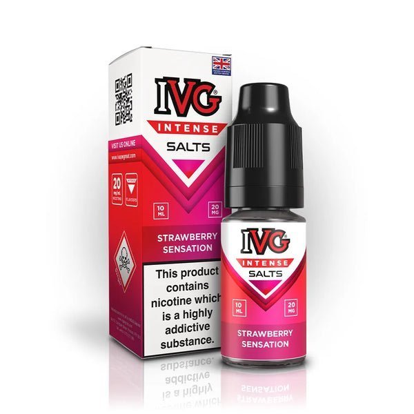 IVG Intense Nic Salts 10ml E - Liquid Pack of 10 Strawberry Sensation