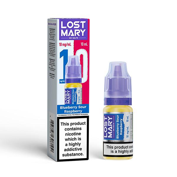 Lost Mary Nic Salt 10ml E - Liquid Box of 10 Blueberry Sour Raspberry