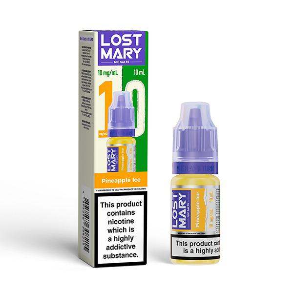 Lost Mary Nic Salt 10ml E - Liquid Box of 10 Pineapple Ice