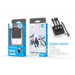 ND2044 Power Bank 8000mAh with Digital Display (In Micro, TC & USB) (Out Micro, TC, iP & USB), Pink