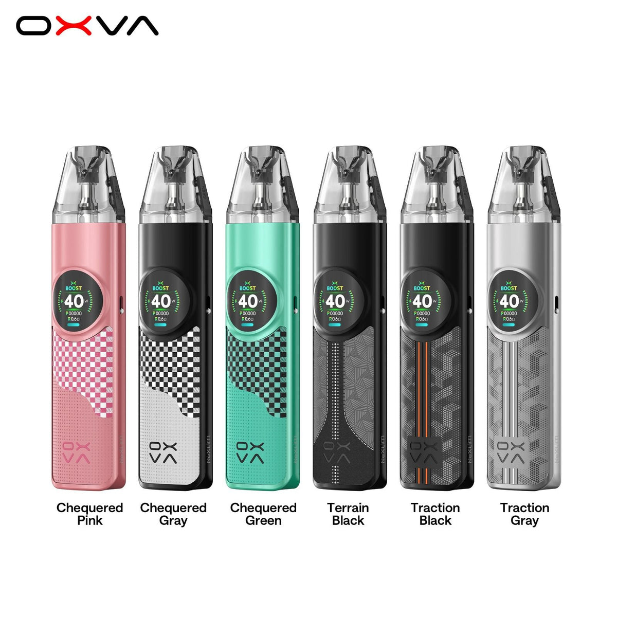 Oxva NeXlim Vape Pod Kit Chequered Pink New*