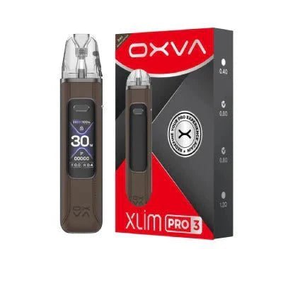 Oxva Xlim Pro 3 Pod Vape Kit Brown Leather