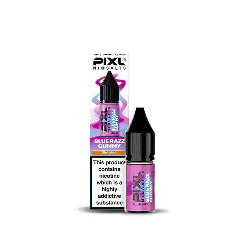 PIXL Nic Salt 10ml E - Liquids Box of 10 Blue Razz Gummy