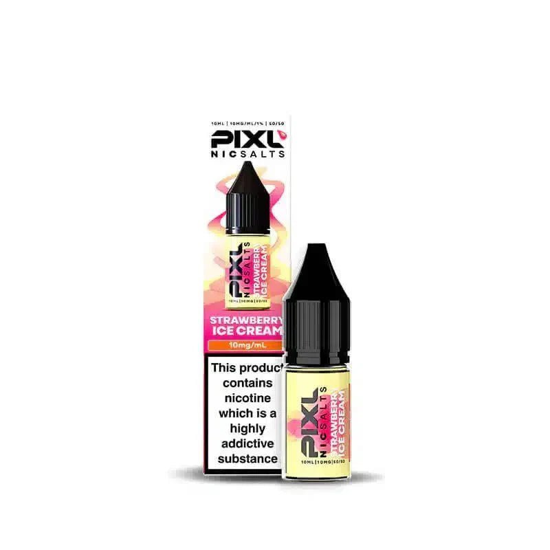 PIXL Nic Salt 10ml E - Liquids Box of 10 Strawberry Ice Cream