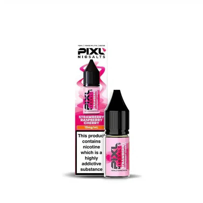 PIXL Nic Salt 10ml E - Liquids Box of 10 Strawberry Raspberry Cherry