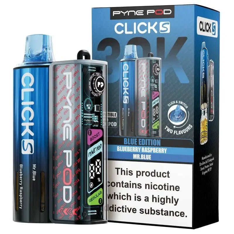 Pyne Pod Click S 30K Pod Vape Kit Pack of 5 Blue Edition