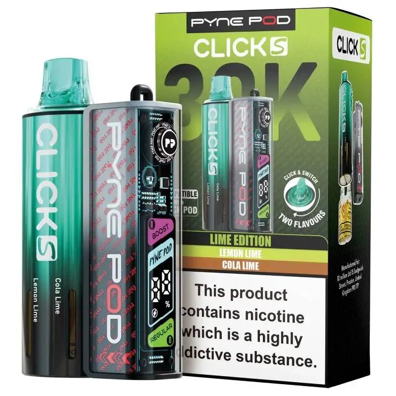 Pyne Pod Click S 30K Pod Vape Kit Pack of 5 Lime Edition