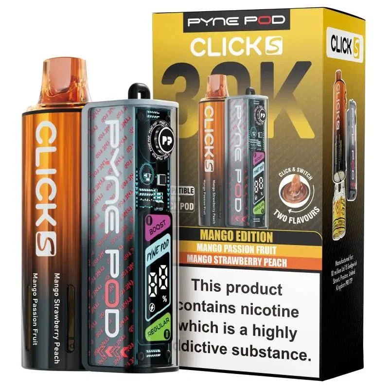 Pyne Pod Click S 30K Pod Vape Kit Pack of 5 Mango Edition
