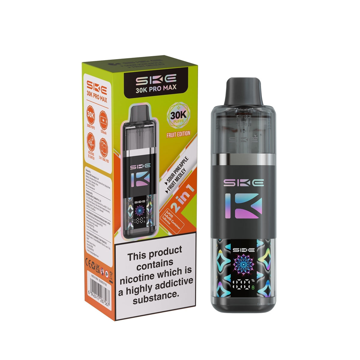 SKE 30k Pro Max Prefilled Vape Kit Box of 5 Fruit Edition