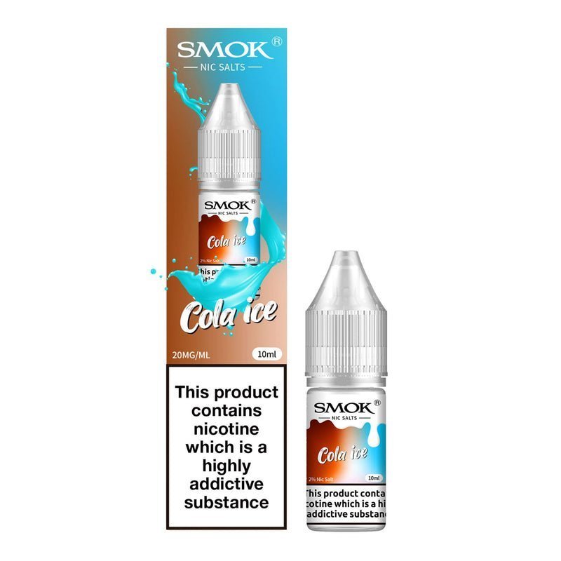 Smok Nic Salts 10ml E - liquids Box of 10 Cola Ice