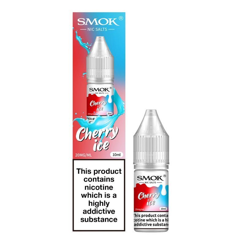Smok Nic Salts 10ml E - liquids Box of 10 Cherry Ice