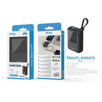 TD2137 10000mAh Power Bank with cable, Black