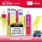The Crystal Bling Max 10000 Prefilled Vape Pod Kit Box of 5 Cherry Berry