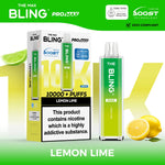 The Crystal Bling Max 10000 Prefilled Vape Pod Kit Box of 5 Lemon Lime