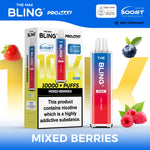 The Crystal Bling Max 10000 Prefilled Vape Pod Kit Box of 5 Mixed Berries