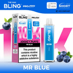 The Crystal Bling Max 10000 Prefilled Vape Pod Kit Box of 5 Mr Blue