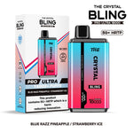 The Crystal Bling Pro Ultra 18000 Puffs Disposable Vape Box of 5 Cherry Ice / Peach Mango