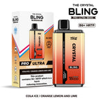 The Crystal Bling Pro Ultra 18000 Puffs Disposable Vape Box of 5 Cola Ice / Orange Lemon and Lime