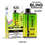 The Crystal Bling Pro Ultra 18000 Puffs Disposable Vape Box of 5 Lemon Lime