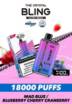 The Crystal Bling Pro Ultra Twist 18k Disposable Vape Box of 10 - Bulk Vape Wholesale