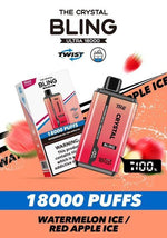 The Crystal Bling Pro Ultra Twist 18k Prefilled Pod Vape Box of 10 Mr Blue