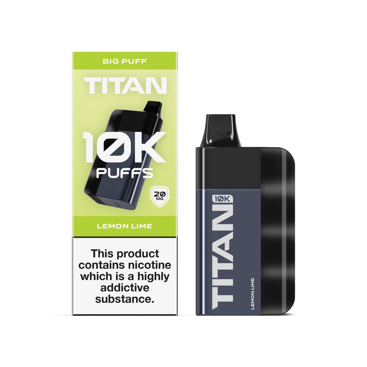Titan 10K Puffs Disposable Vape Pod Kit Box of 5 Lemon Lime