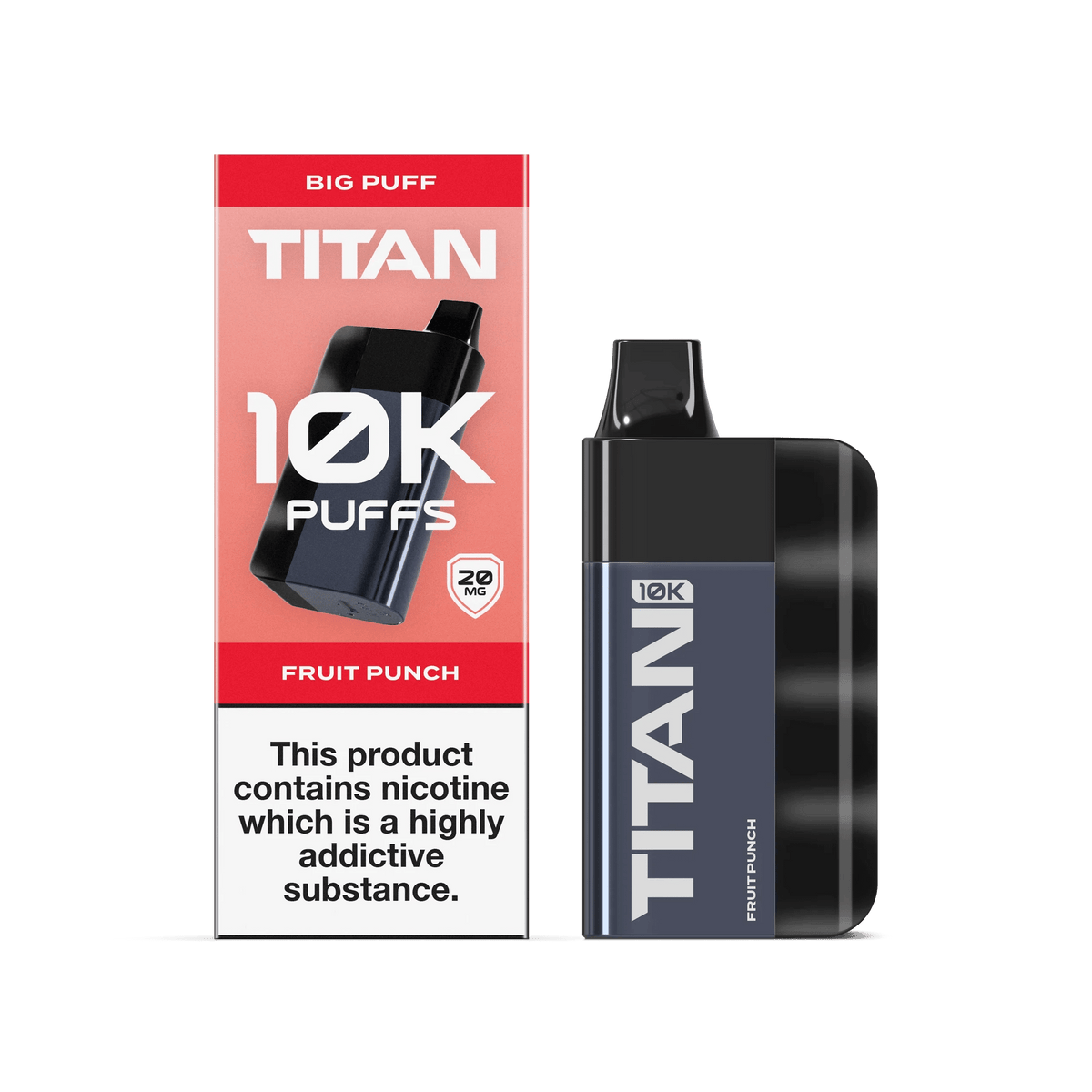 Titan 10K Puffs Disposable Vape Pod Kit Box of 5 Fruit Punch