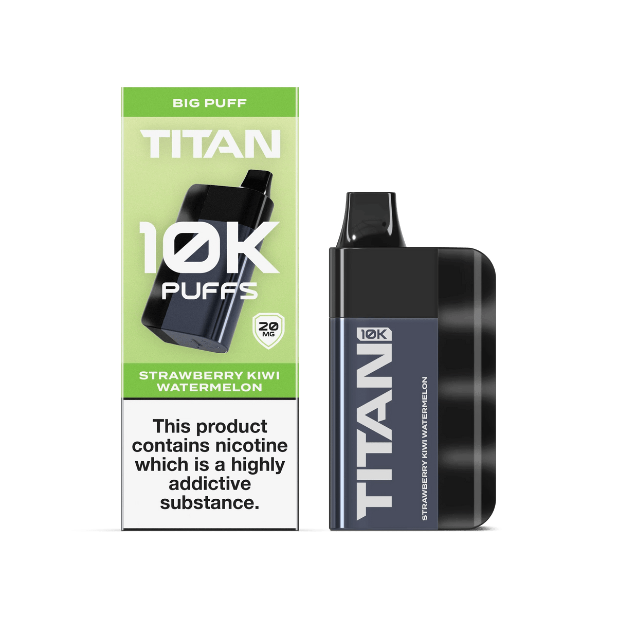 Titan 10K Puffs Disposable Vape Pod Kit Box of 5 Strawberry Kiwi