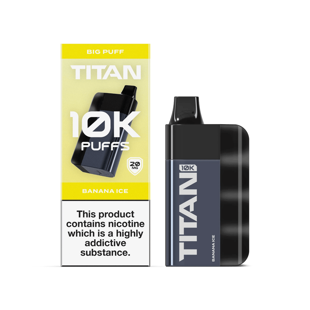 Titan 10K Puffs Disposable Vape Pod Kit Box of 5 Banana Ice