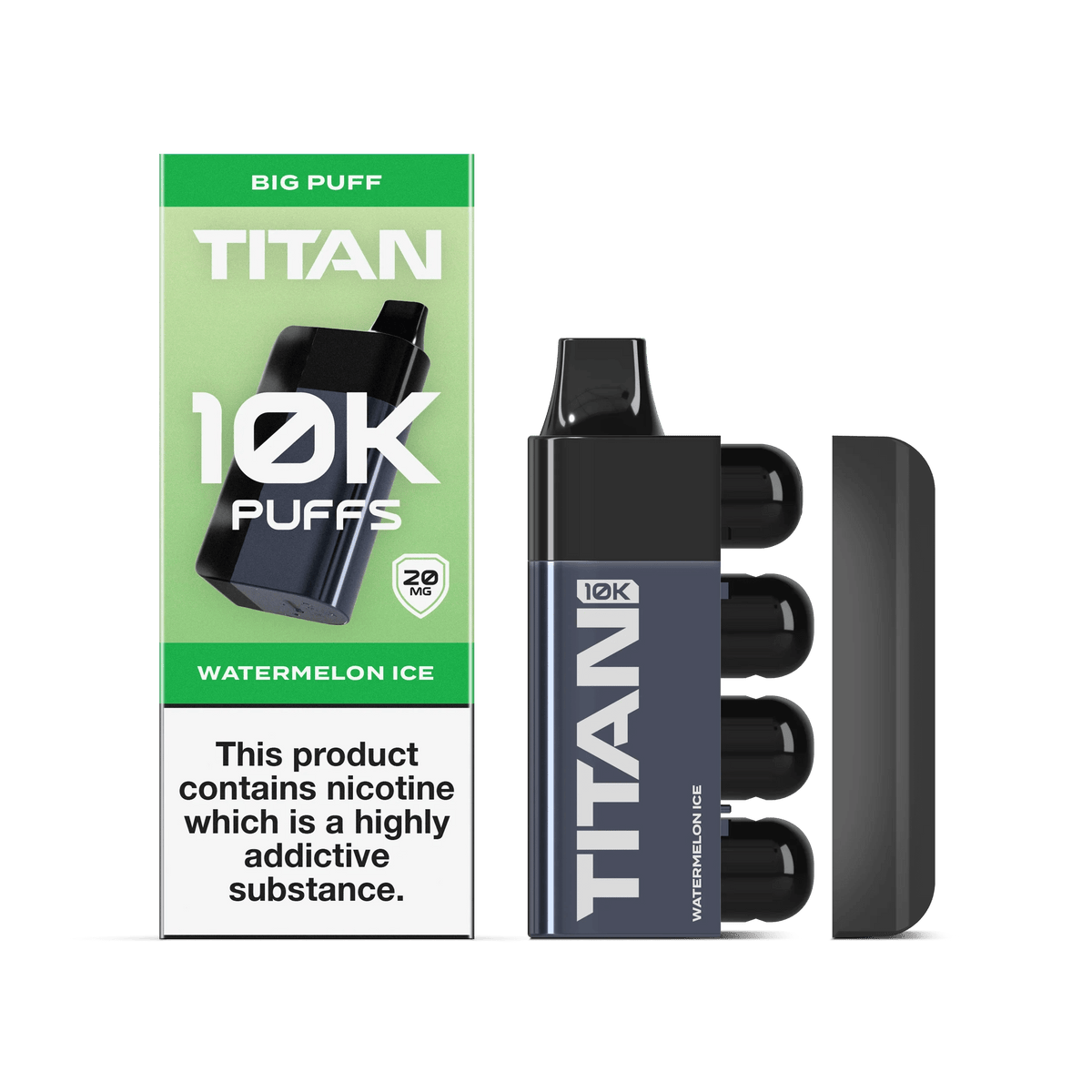 Titan 10K Puffs Disposable Vape Pod Kit Box of 5 Watermelon Ice
