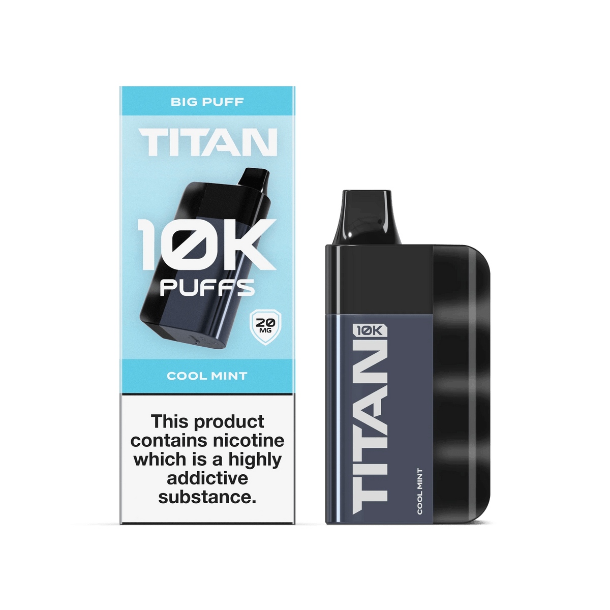 Titan 10K Puffs Disposable Vape Pod Kit Box of 5 Cool Mint