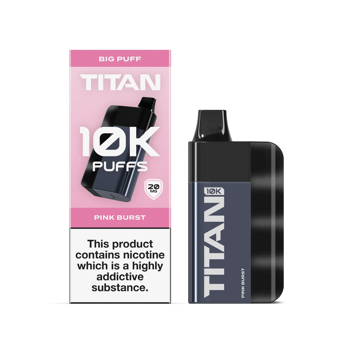 Titan 10K Puffs Disposable Vape Pod Kit Box of 5 Pink Burst