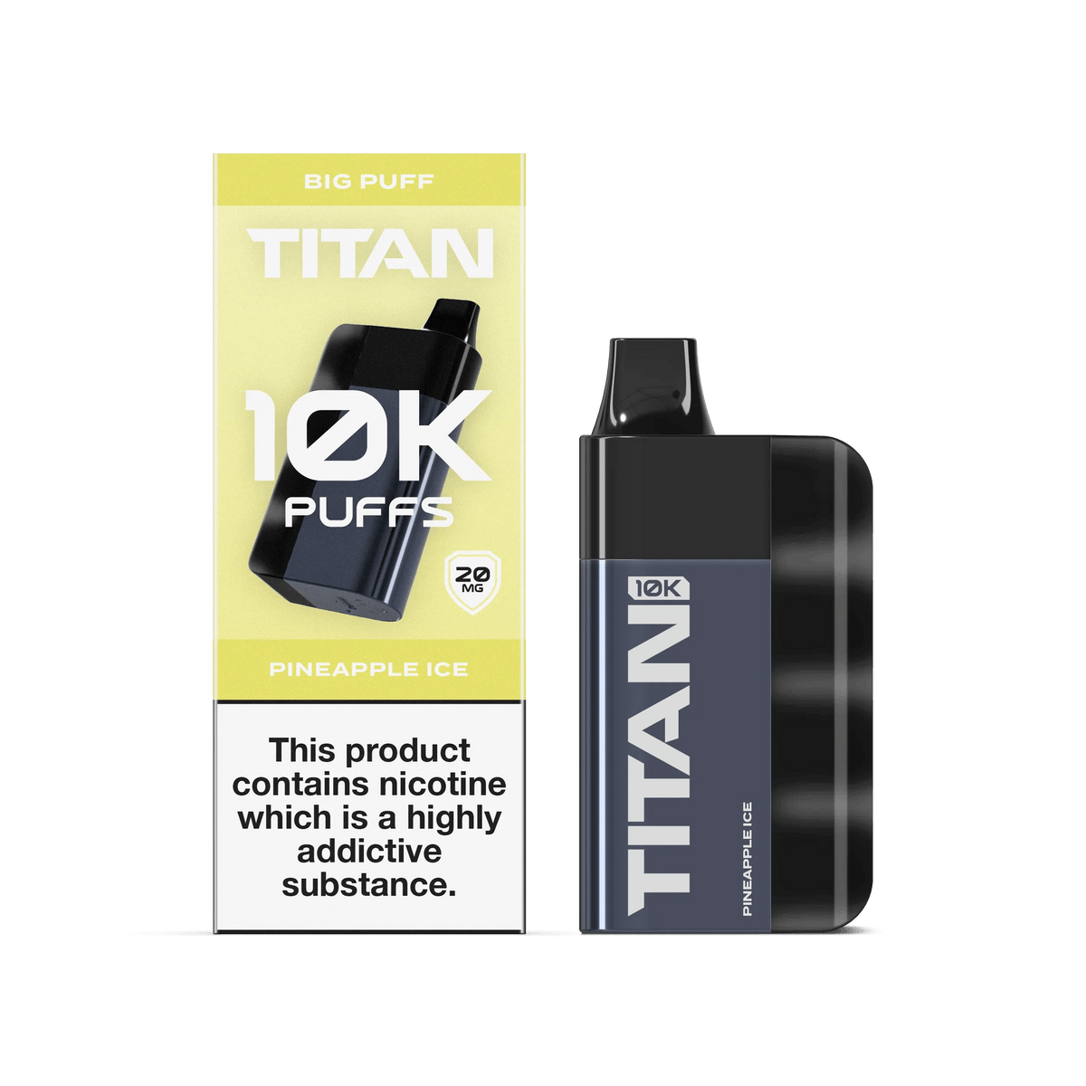 Titan 10K Puffs Disposable Vape Pod Kit Box of 5 Pineapple Ice