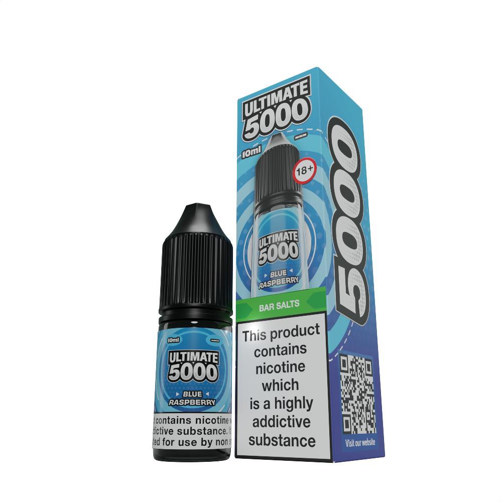 Ultimate 5000 Nic Salt 10ml E - Liquid Box of 10 Blue Raspberry