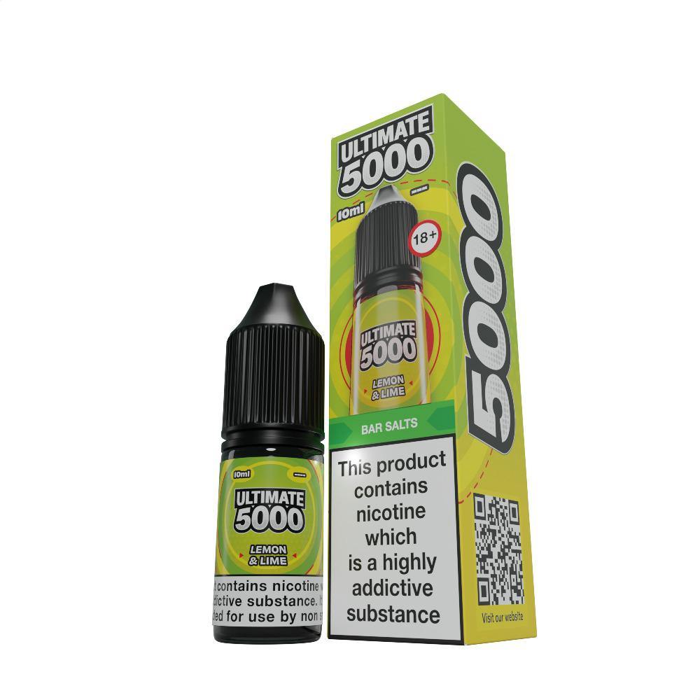 Ultimate 5000 Nic Salt 10ml E - Liquid Box of 10 Lemon Lime