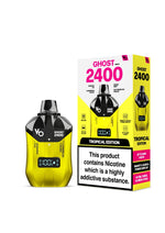 Vapes Bars Ghost 2400 Puffs Disposble Vape (Pack of 5) Tropical Edition (Multi Flavours)