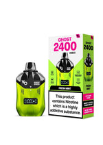 Vapes Bars Ghost 2400 Puffs Disposble Vape (Pack of 5) Fresh Mint