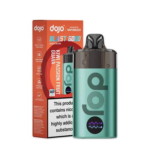 Vaporesso Dojo Blast 6000 Prefilled Pod Vape Kit Box of 5 Green - Kiwi Passionfruit Guava