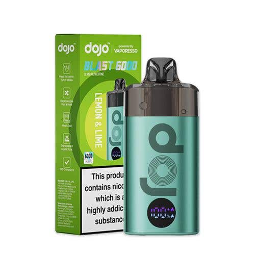 Vaporesso Dojo Blast 6000 Prefilled Pod Vape Kit Box of 5 Green - Lemon & Lime