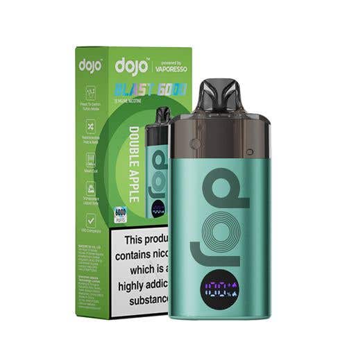 Vaporesso Dojo Blast 6000 Prefilled Pod Vape Kit Box of 5 Green - Double Apple