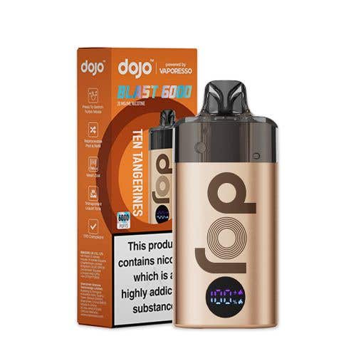 Vaporesso Dojo Blast 6000 Prefilled Pod Vape Kit Box of 5 Gold - Ten Tangerines