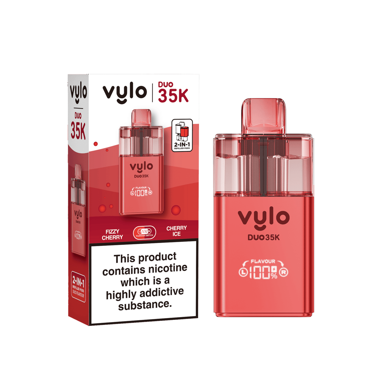 Vylo Duo 35k Prefilled Pod Kit Box of 5 Fizzy Cherry/Cherry Ice