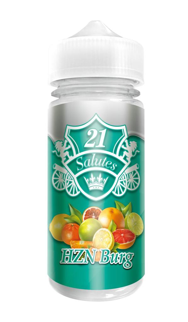 21 Salutes 100ml Shortfill HZN Burg