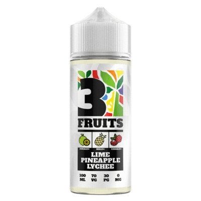 3 Fruits 100ml Shortfill Lime Pineapple Lychee