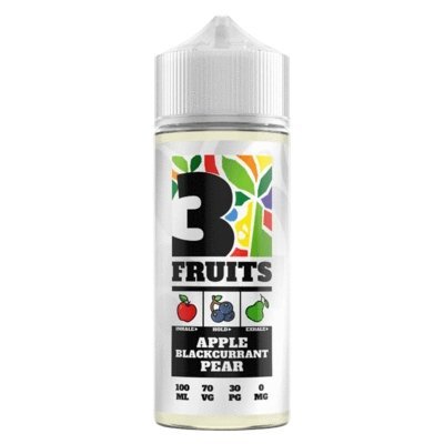 3 Fruits 100ml Shortfill Apple Blackcurrant Pear