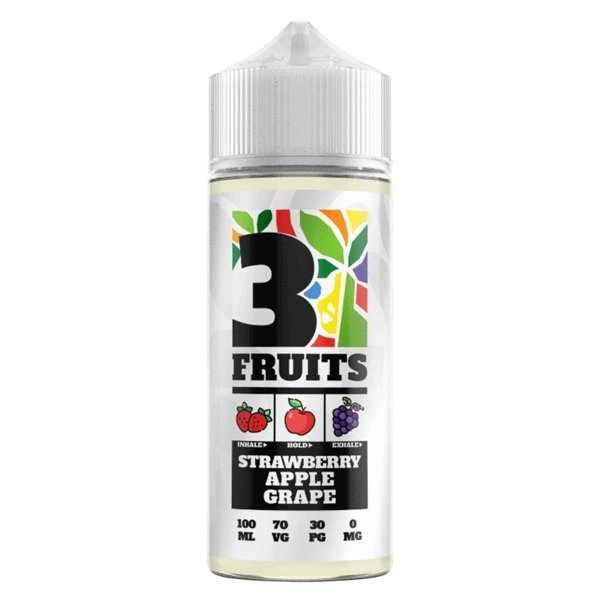 3 Fruits 100ml Shortfill Strawberry Apple Grape